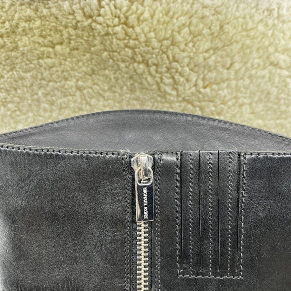 Michael Kors Fulton Harness Riding Boots Pull On Tall Black Rain Snow Size 8 - Picture 9 of 12